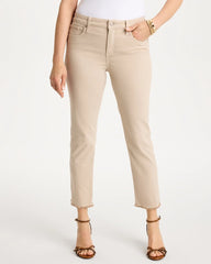 Chico's | Girlfriend Slim Frayed Crop Jeans/ Smokey Taupe