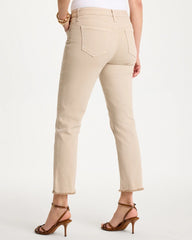 Chico's | Girlfriend Slim Frayed Crop Jeans/ Smokey Taupe