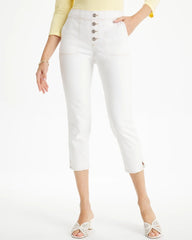 Chico's | Pull-On 22" Capri Jeans/ Alabaster