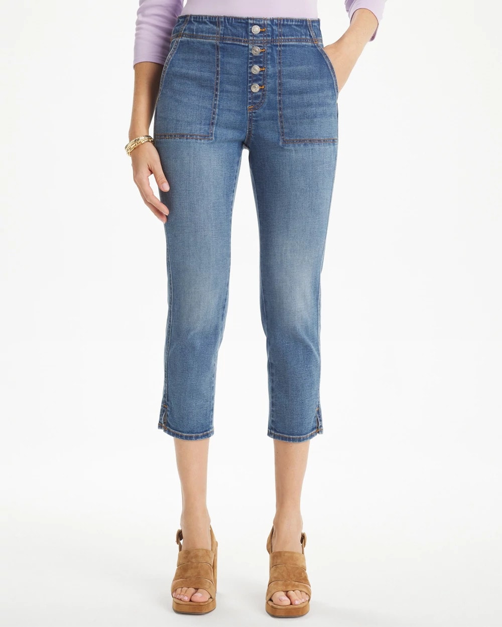 Chico's | Pull-On 22" Capri Jeans/ Aquaria Indigo