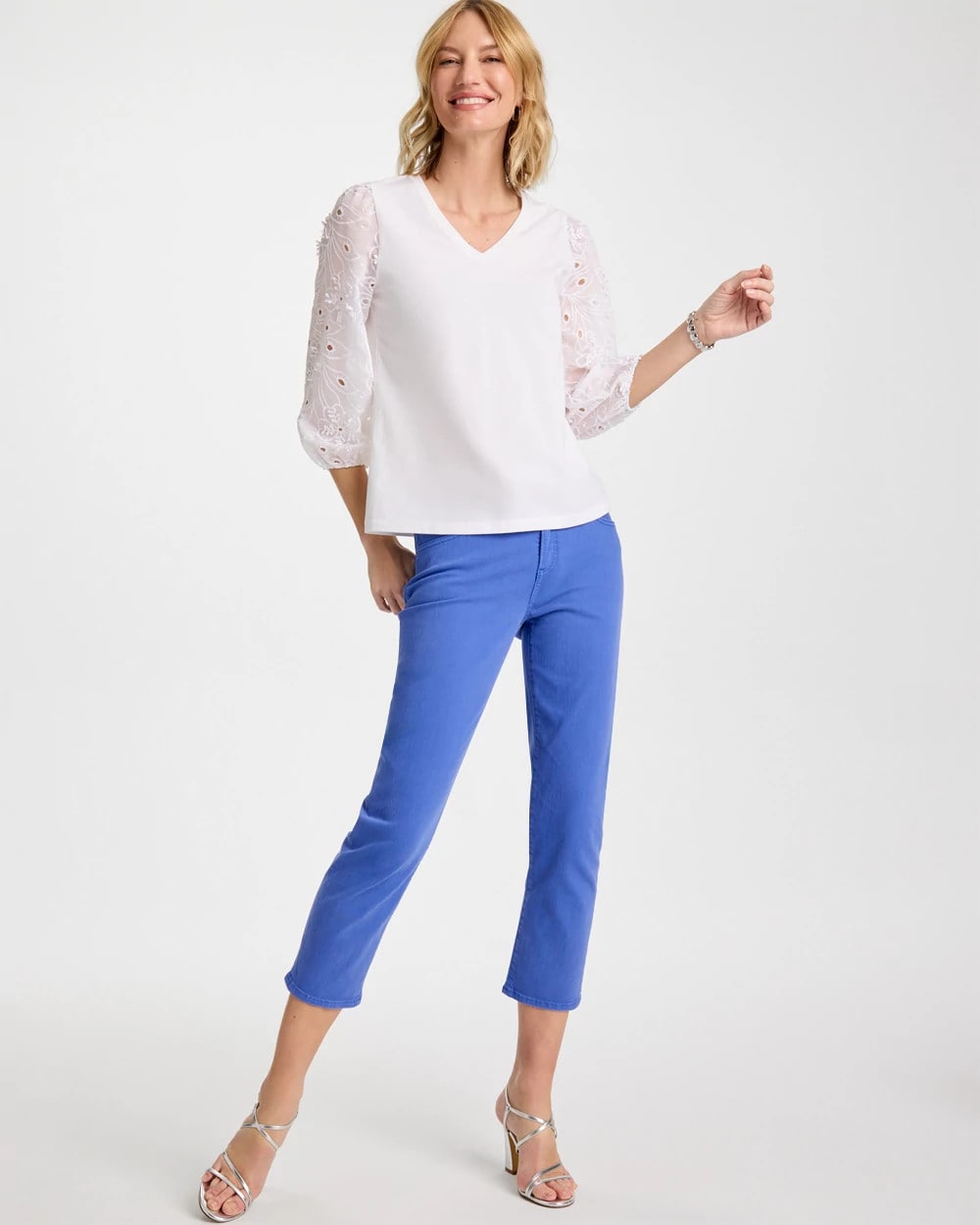 Chico's | Girlfriend Slim Cropped Jeans/ Amparo Blue
