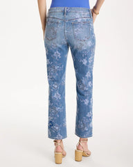 Chico's | Embellished Girlfriend Crop Jean/ Underwater Indigo