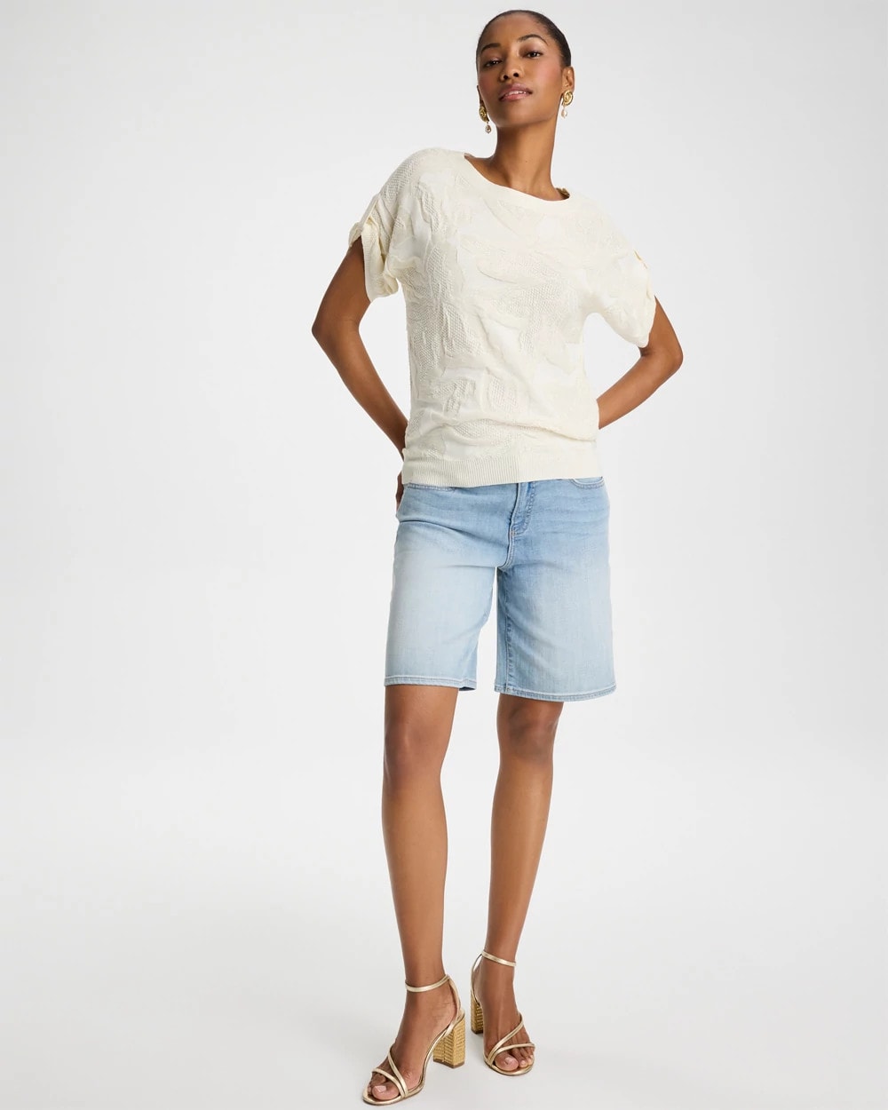 Chico's | Girlfriend Slim Indigo Jean Shorts/ Shasta Indigo