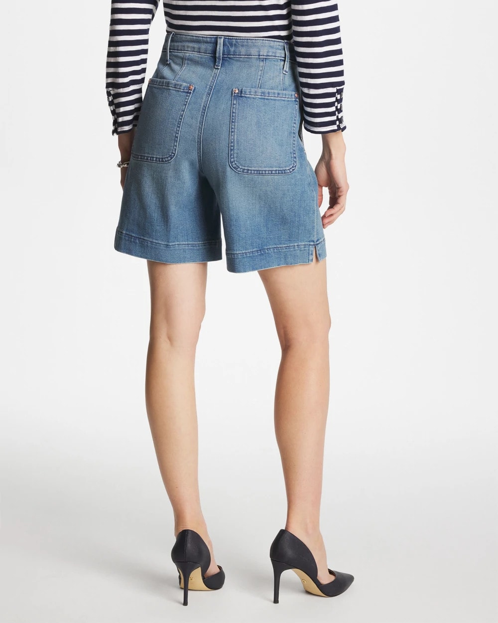 Chico's | Denim Trouser Shorts/ Monaco Indigo