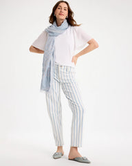 Chico's | Striped Relaxed Boyfriend Jean/ Bungalow Indigo Stripe