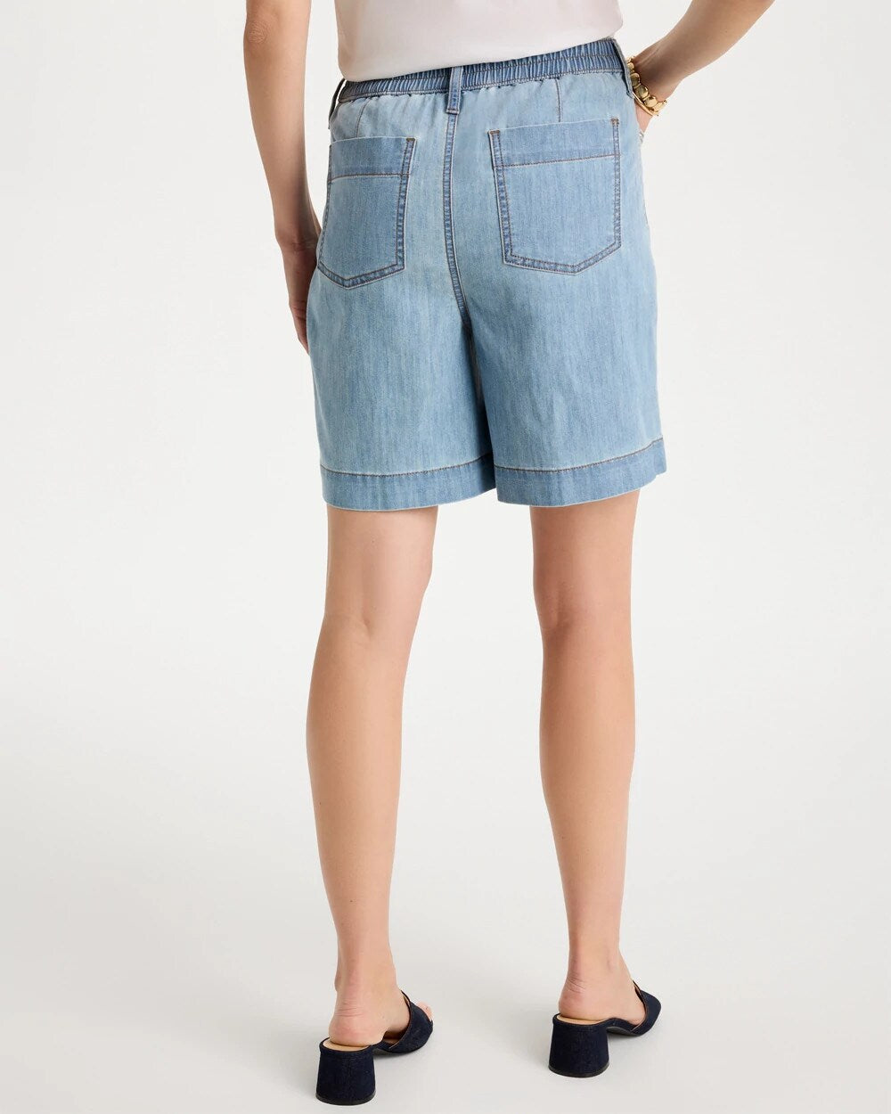 Chico's | Embellished Lightweight Jean Shorts/ Graciela Indigo