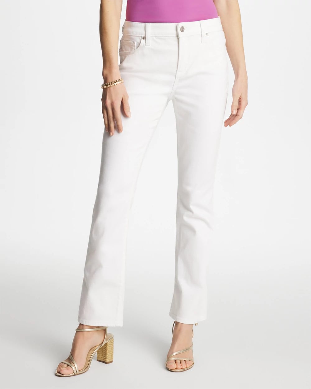 Chico's | Cropped Girlfriend Kick Flare Jeans/ Alabaster