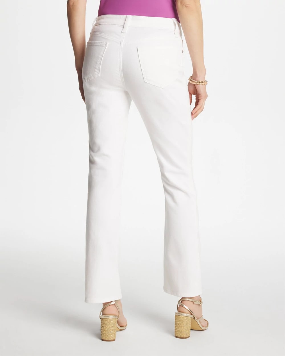 Chico's | Cropped Girlfriend Kick Flare Jeans/ Alabaster