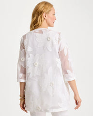 Chico's | Travelers™ Collection Floral Applique Jacket/ Travelers Winter Drift