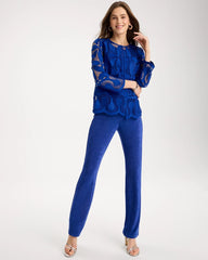 Chico's | Travelers™ Collection Macramé Lace Jacket/ Rich Cobalt