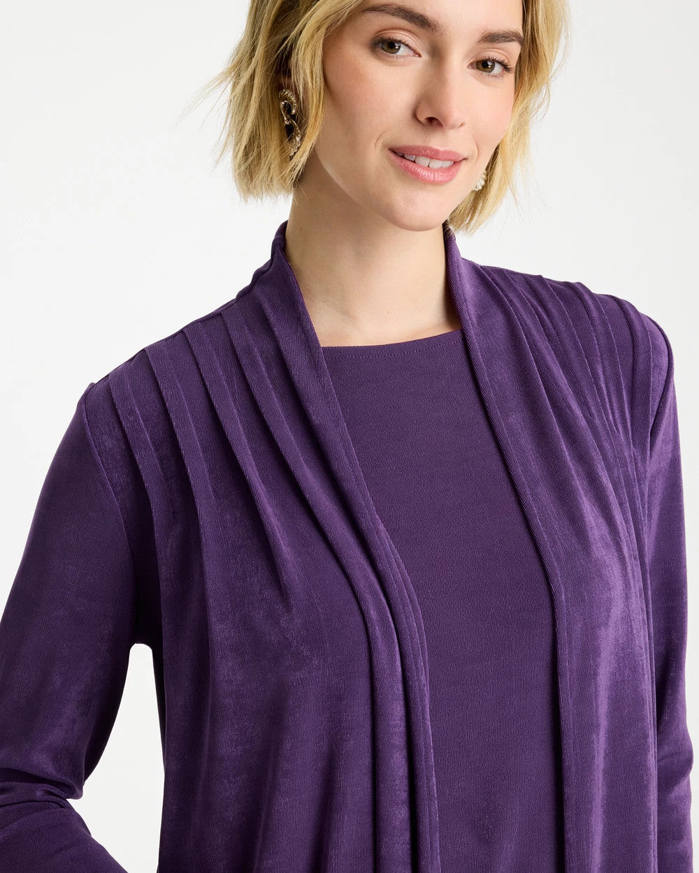 Chico's | Travelers™ Pleat Front Jacket/ Rich Amethyst