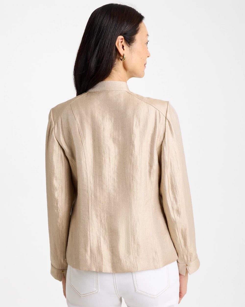 Chico's | Sheen Stand Collar Jacket/ Khaki