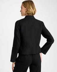 Chico's | Linen Moto Jacket/ Black