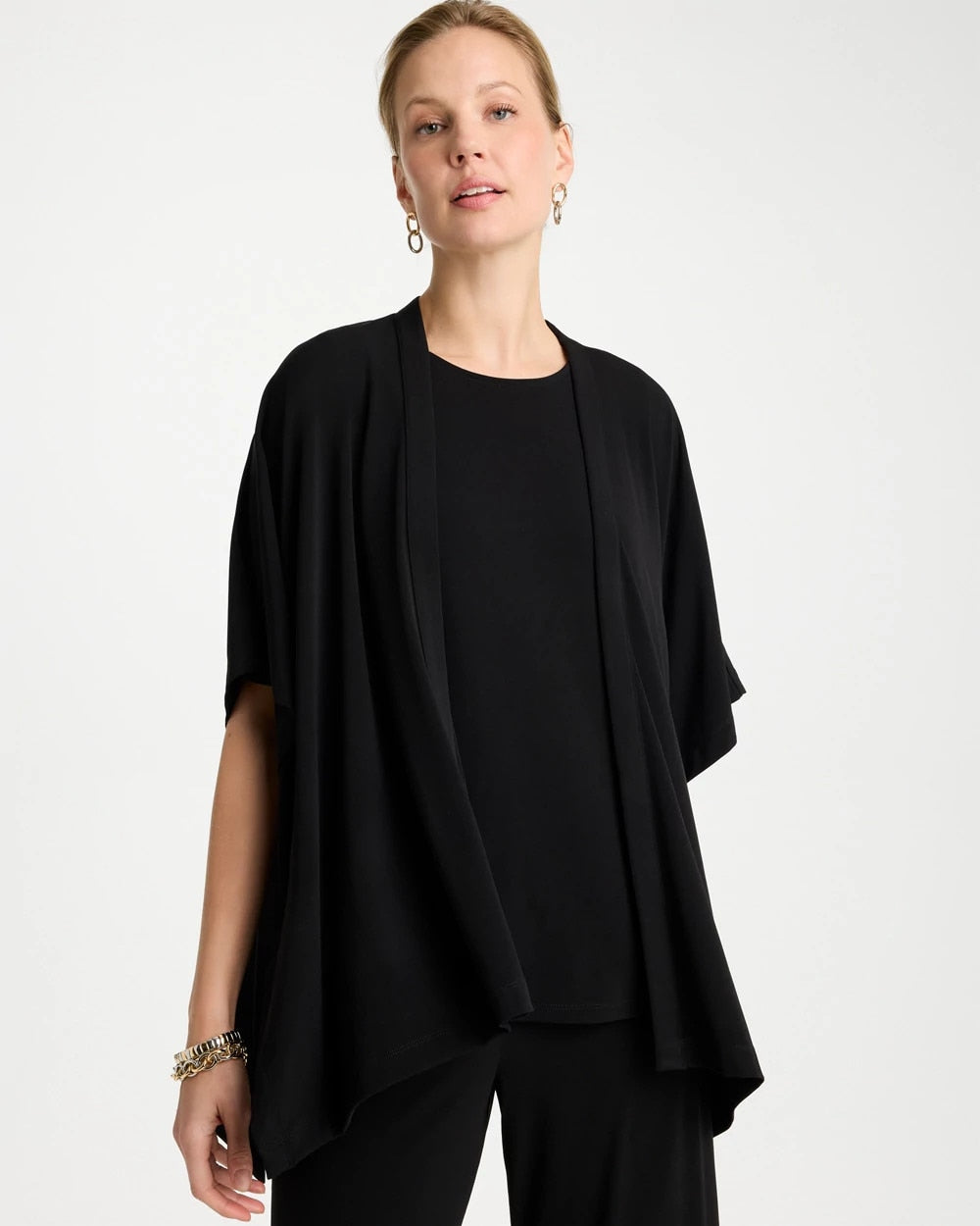 Chico's | Travelers™ Knit Cape Cardigan/ Black