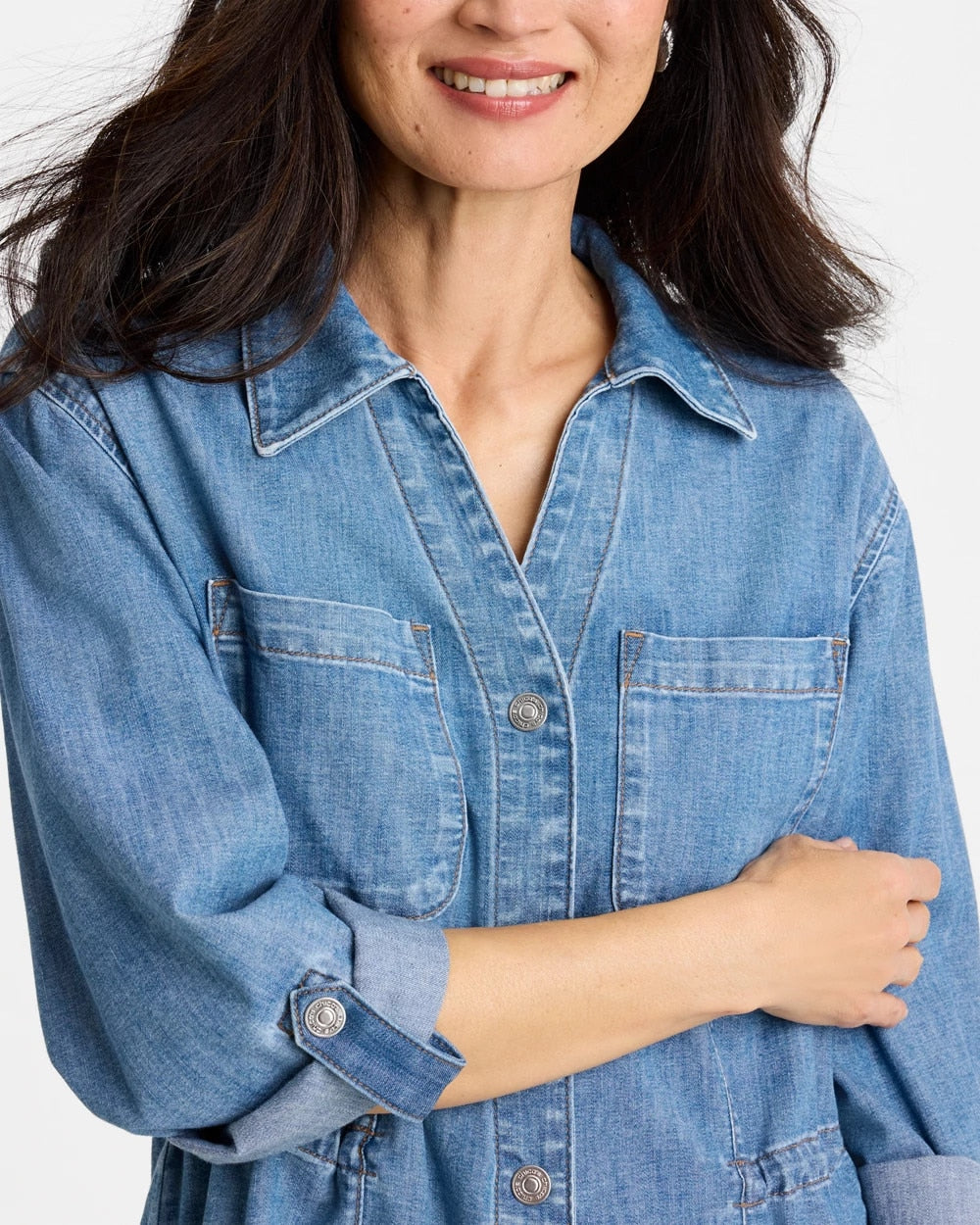 Chico's | Denim Cinch Waist Jacket/ Burano Indigo