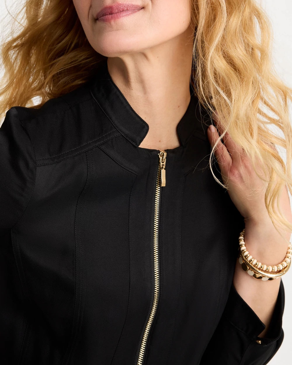 Chico's | Textured Shine Jacket/ Black