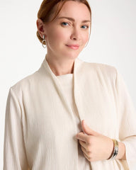 Chico's | Travelers™ Crinkle Textured Cardigan/ Sea Salt