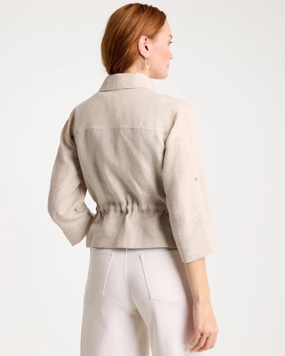 Chico's | Linen Cargo Jacket/ Oatmeal