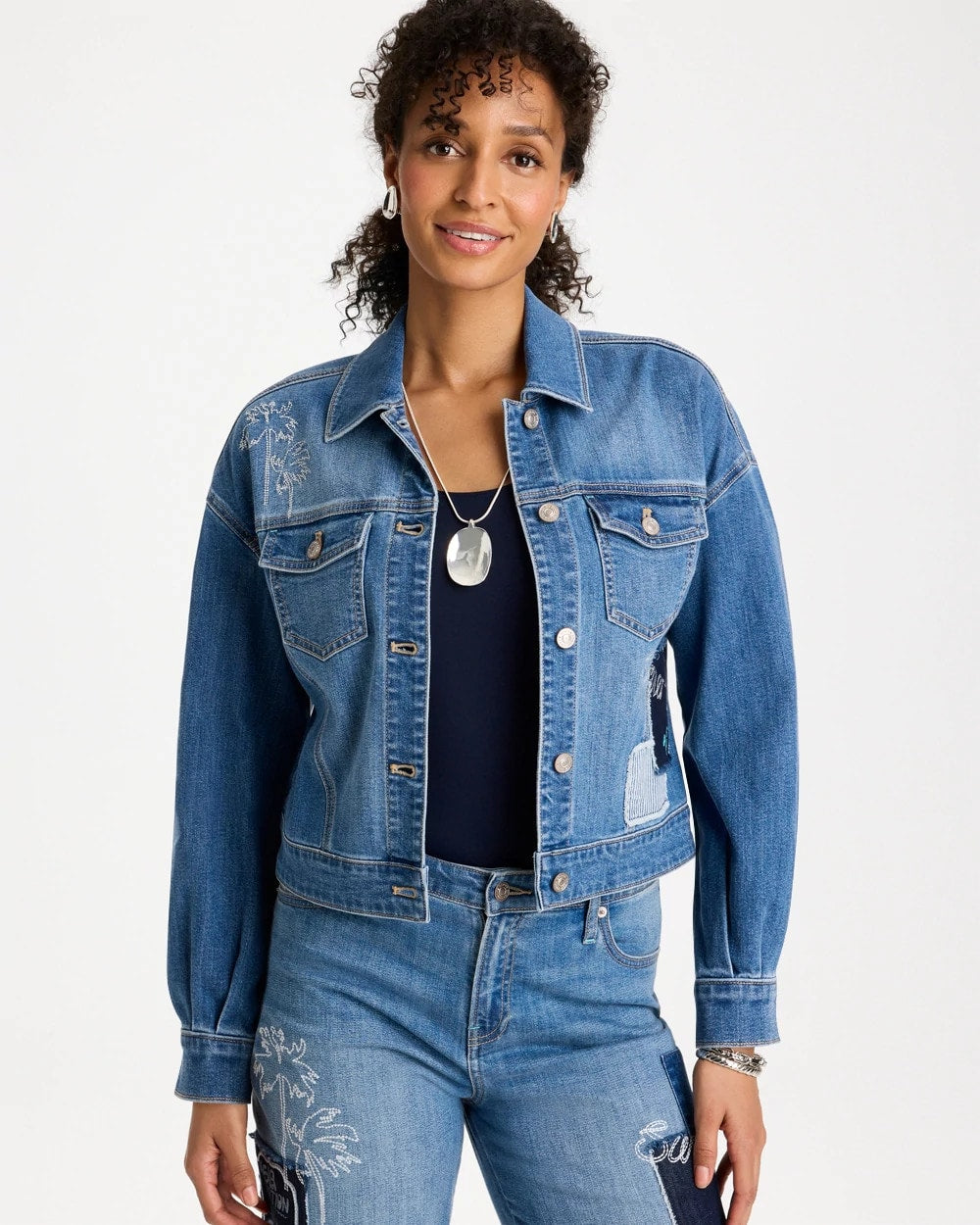 Chico's | Denim Parrot Pocket Jacket/ Underwater Indigo