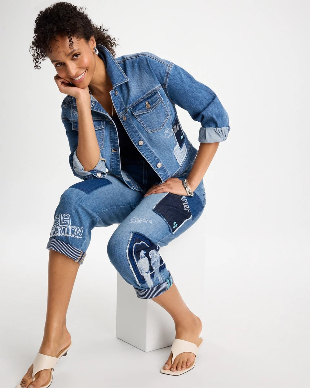 Chico's | Denim Parrot Pocket Jacket/ Underwater Indigo