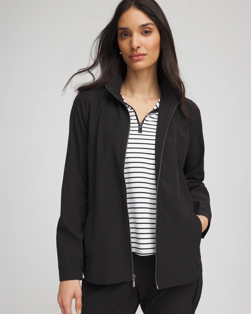 Chico's | Zenergy® UPF Zip Front Jacket/ Black