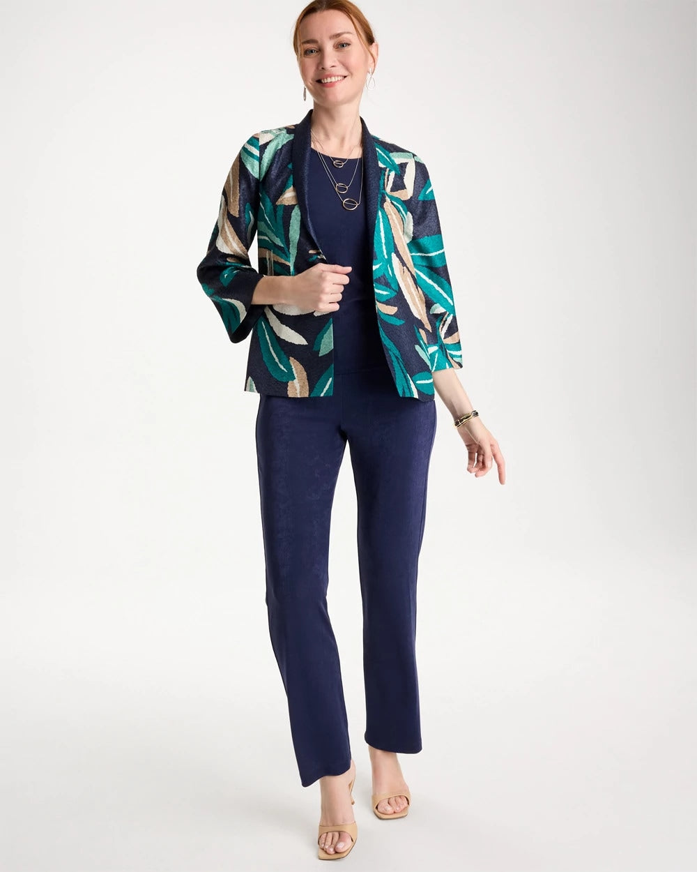 Chico's | Travelers™ Collection Palm Crushed Jacket/ Kings Navy