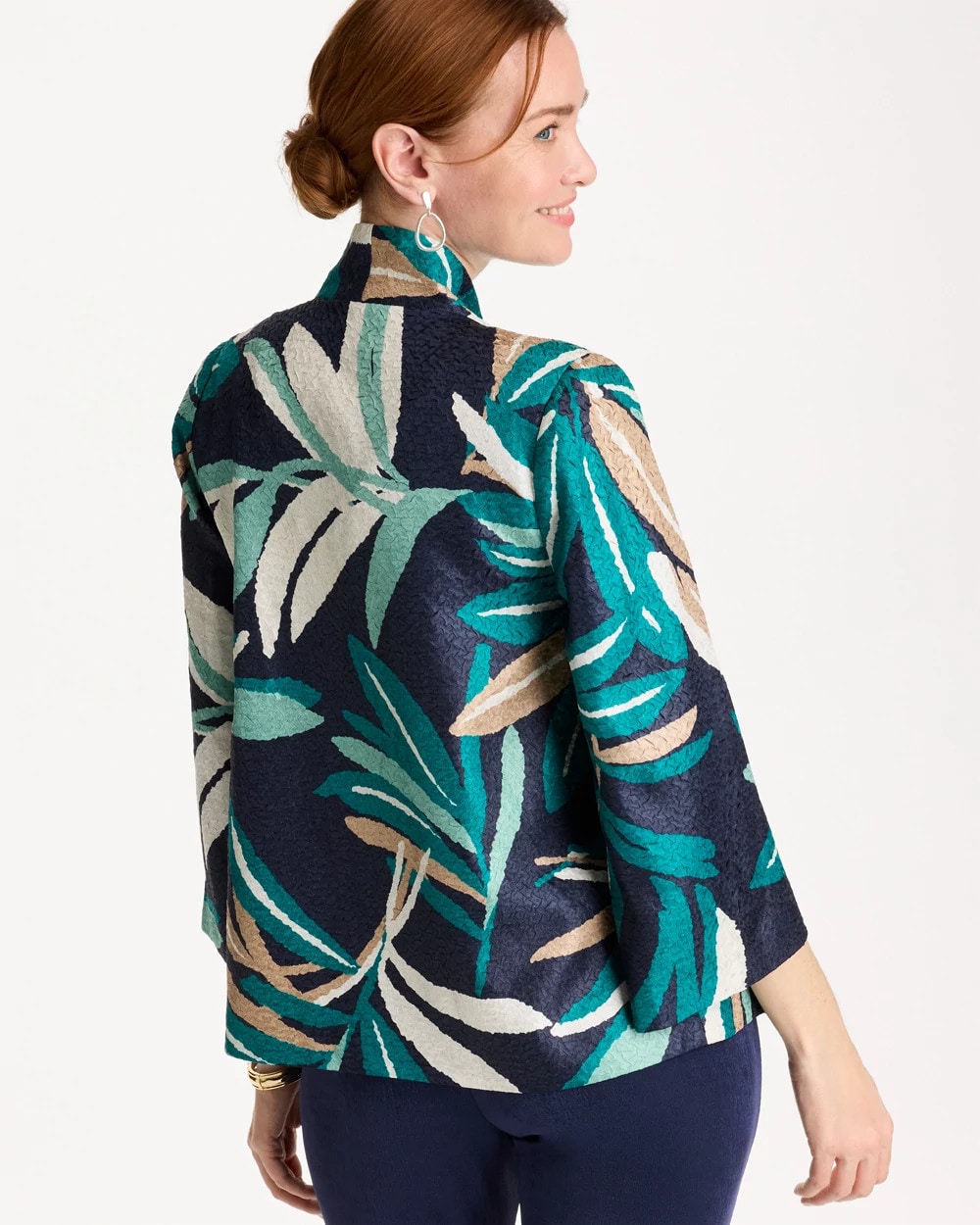 Chico's | Travelers™ Collection Palm Crushed Jacket/ Kings Navy