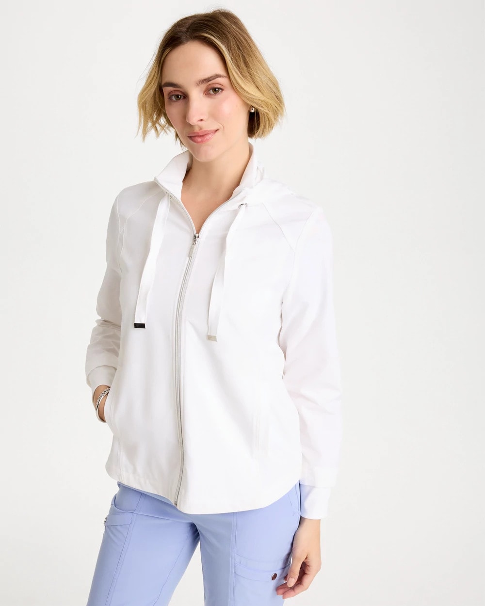 Chico's | Zenergy® UPF Rib-Mix Connie Jacket/ Alabaster