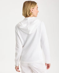Chico's | Zenergy® Beach Slub Zip-Front Hoodie/ Alabaster
