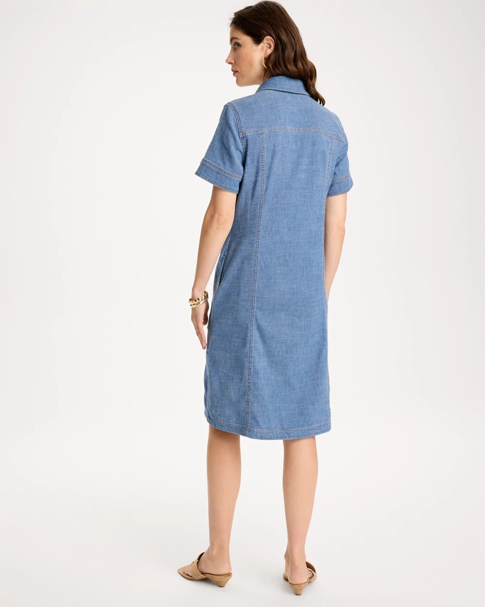 Chico's | Soft-Stretch Hemp Denim Shirtdress/ Palm Isle Indigo