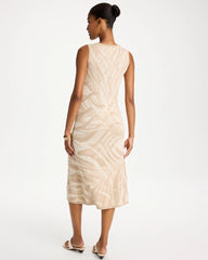 Chico's | Knit Printed Sweater Dress/ Gold
