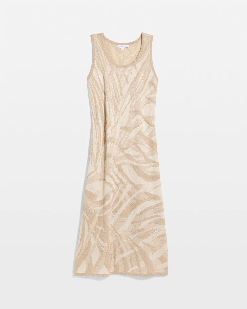 Chico's | Knit Printed Sweater Dress/ Gold