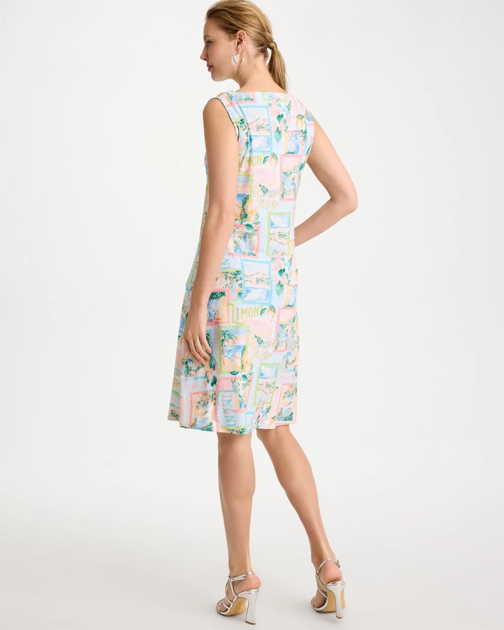 Chico's | Jersey Knit Positano Shift Dress/ Bondi Blue