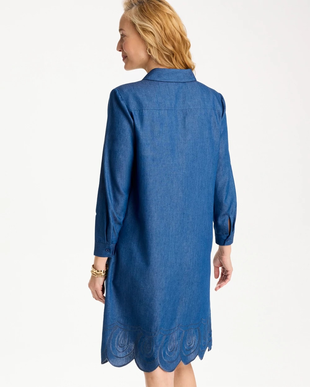 Chico's | Denim Embroidered Dress/ Indigo