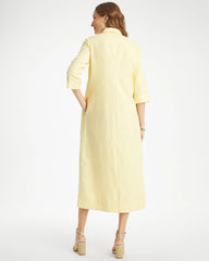 Chico's | Embellished Linen-Cotton Shirtdress/ Golden Haze