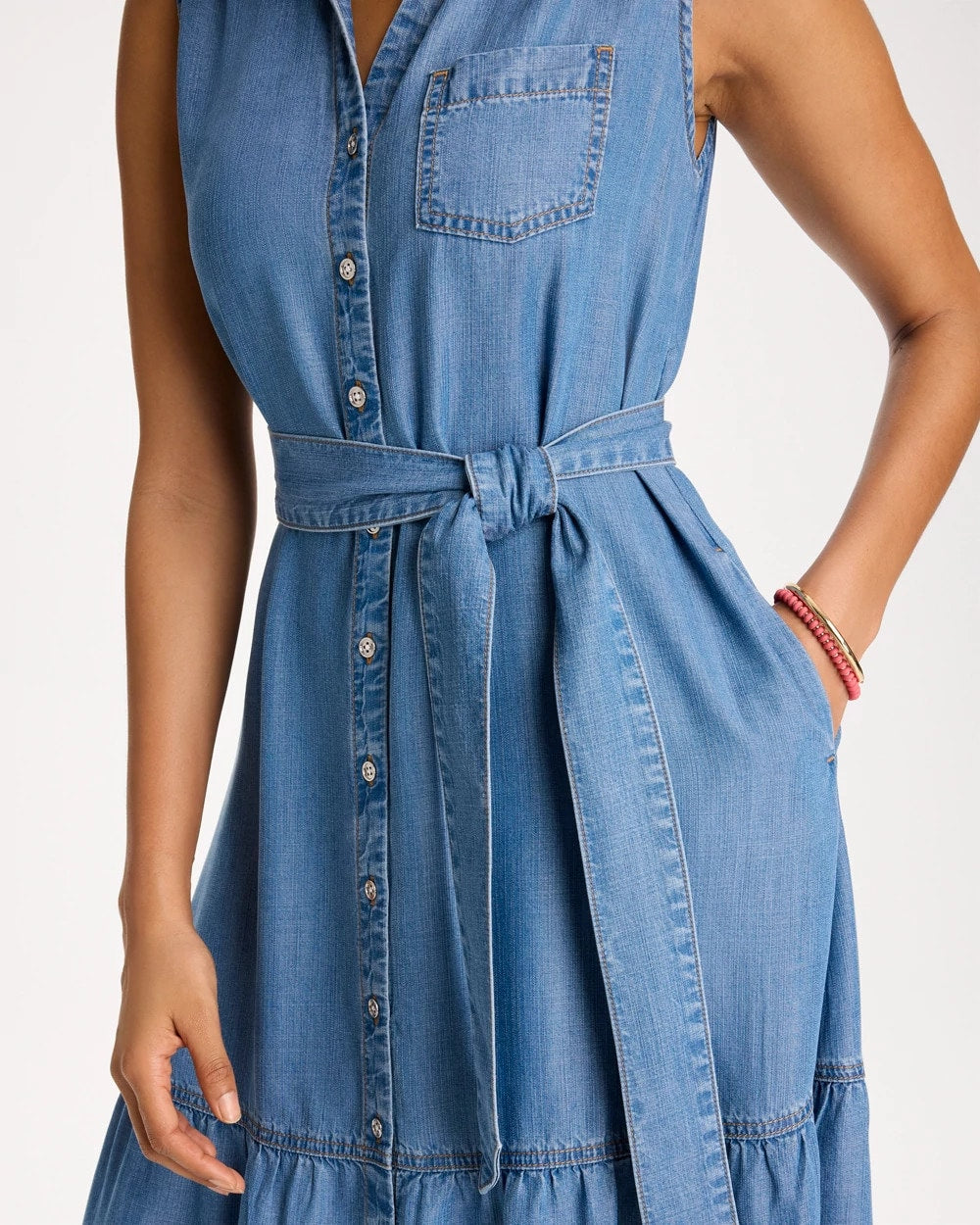 Chico's | Twill Denim Belted Shirtdress/ Indigo