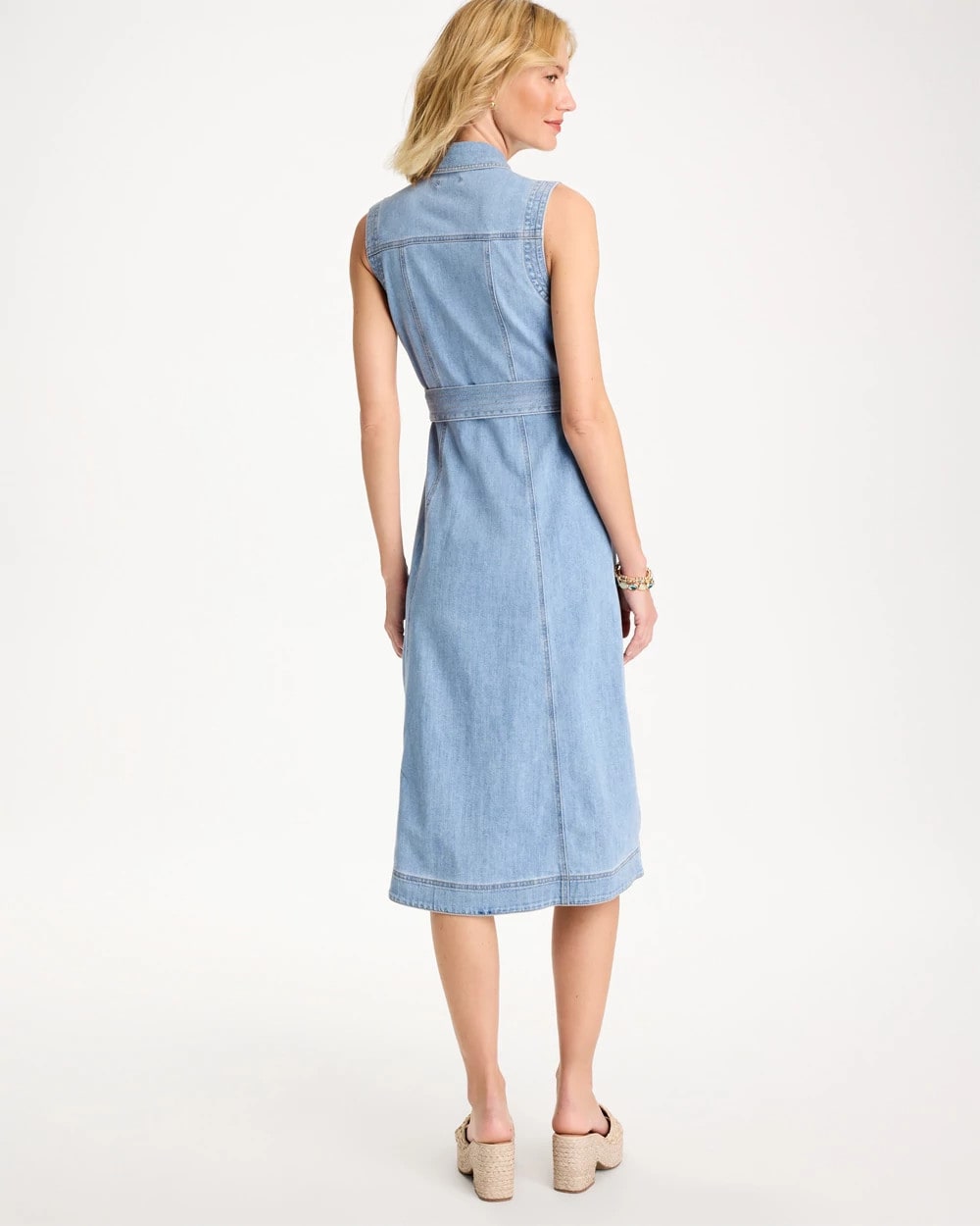Chico's | Sleeveless Denim Dress/ Medium Indigo Wash