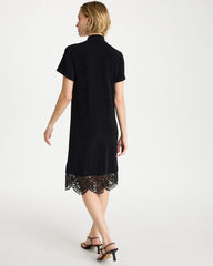 Chico's | Travelers™ Lace Hem V-Neck Dress/ Travelers Black