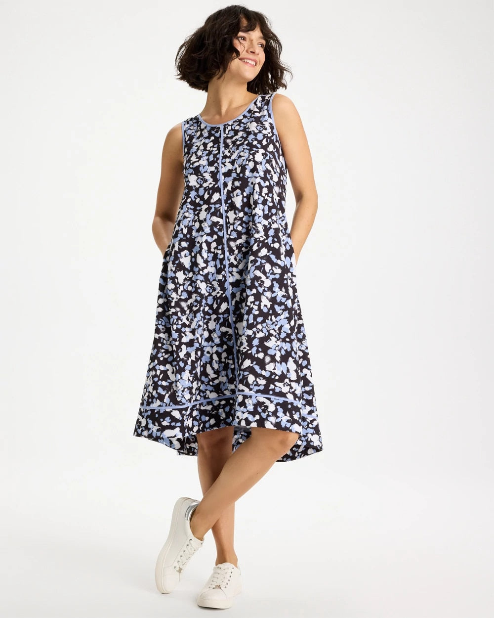 Chico's | Zenergy® UPF Posh Dots Midi Dress/ Blue Muse