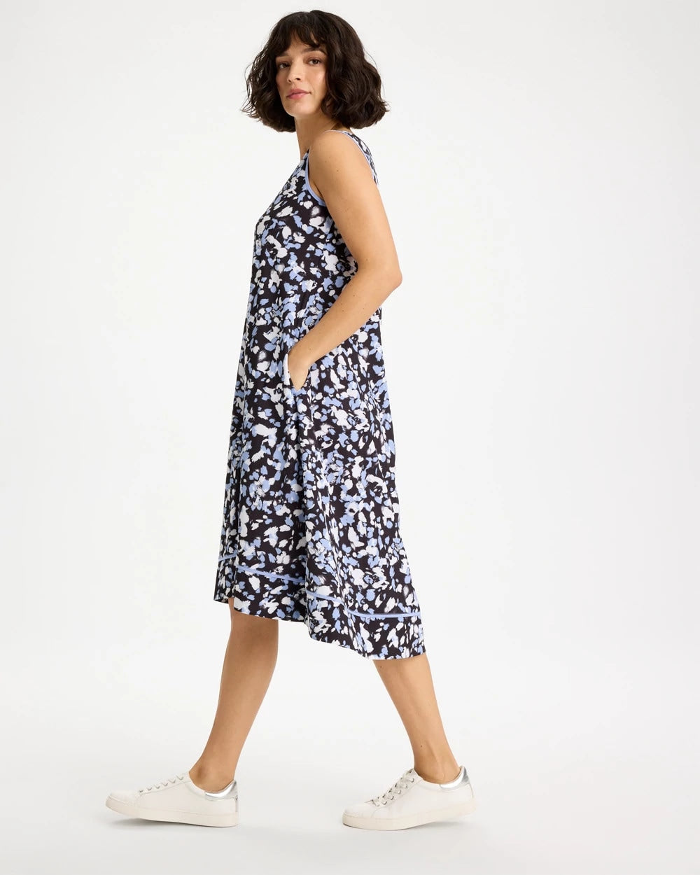 Chico's | Zenergy® UPF Posh Dots Midi Dress/ Blue Muse
