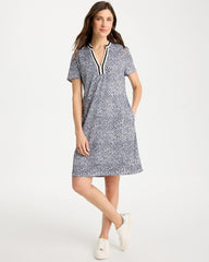 Chico's | Zenergy® UPF Crochet Contrast Trim Dress/ Blue Muse