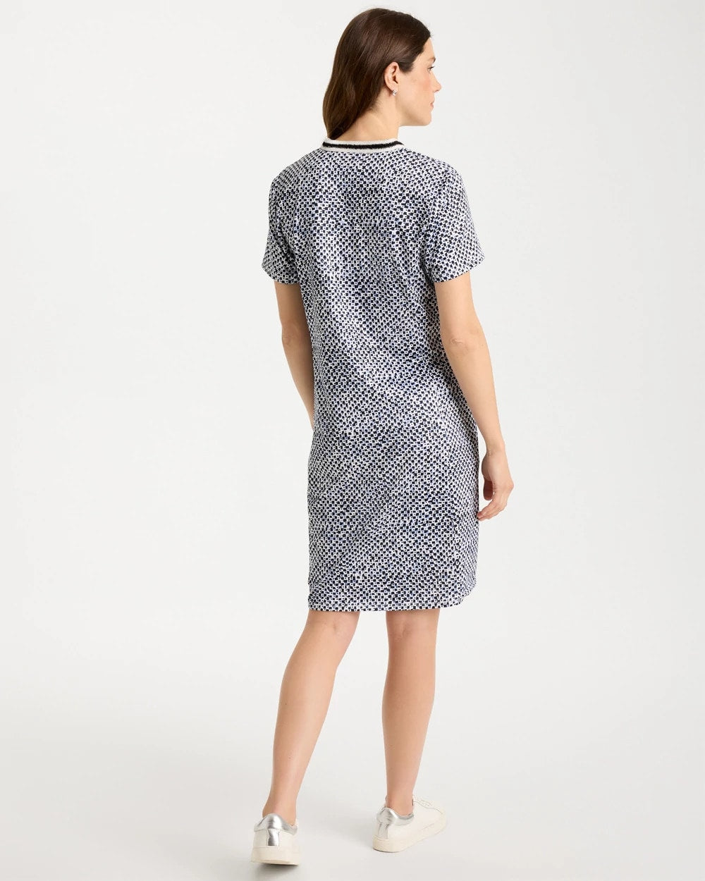 Chico's | Zenergy® UPF Crochet Contrast Trim Dress/ Blue Muse