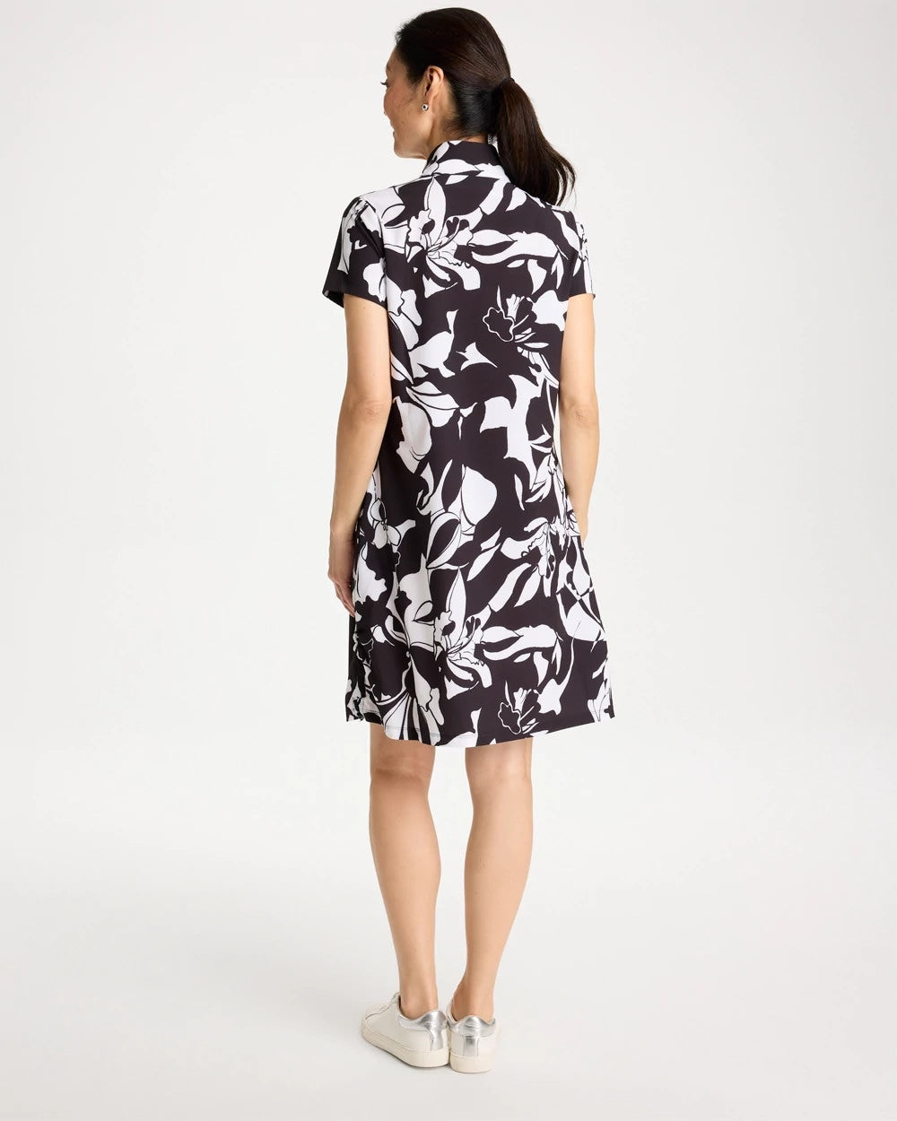 Chico's | Zenergy® UPF Floral Nights Bungee Dress/ Black
