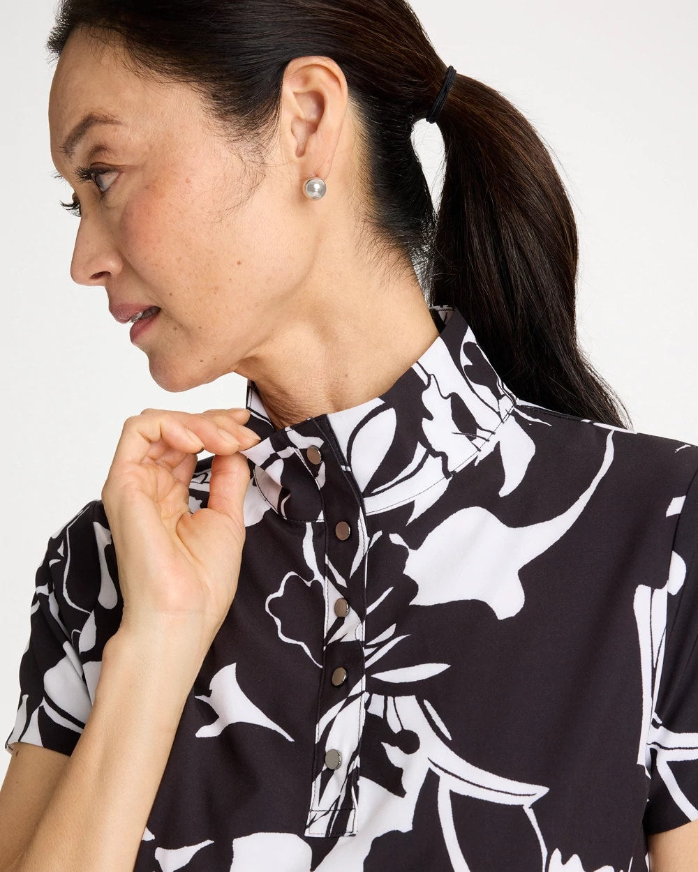 Chico's | Zenergy® UPF Floral Nights Bungee Dress/ Black