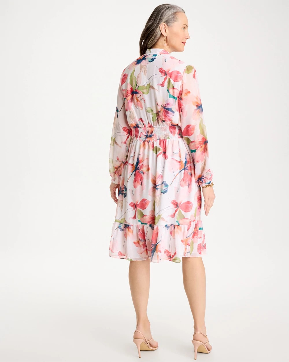 Chico's | Georgette Trapunto Pullover Dress/ Calypso Coral