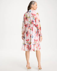 Chico's | Georgette Trapunto Pullover Dress/ Calypso Coral