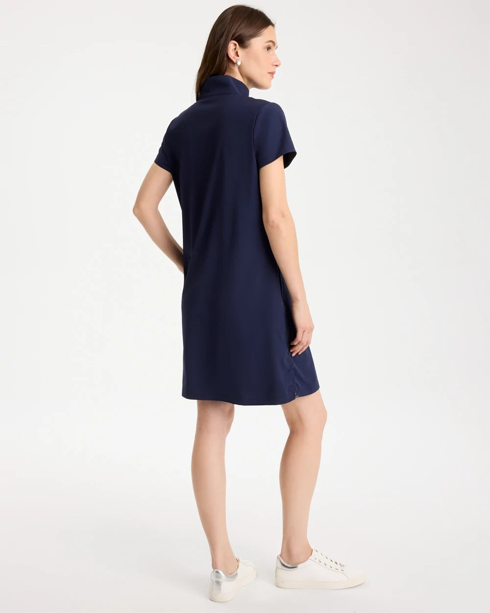 Chico's | Zenergy® UPF Mockneck Bungee Dress/ Passport Blue
