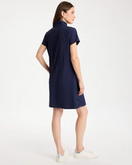 Chico's | Zenergy® UPF Mockneck Bungee Dress/ Passport Blue