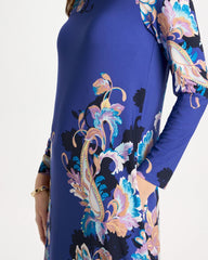 Chico's | Jersey Knit Baroque Shift Dress/ Amparo Blue