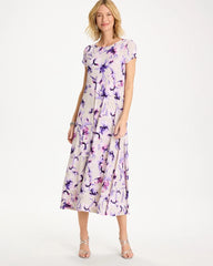 Chico's | Travelers™ Amethyst Iris Maxi Dress/ Rich Amethyst